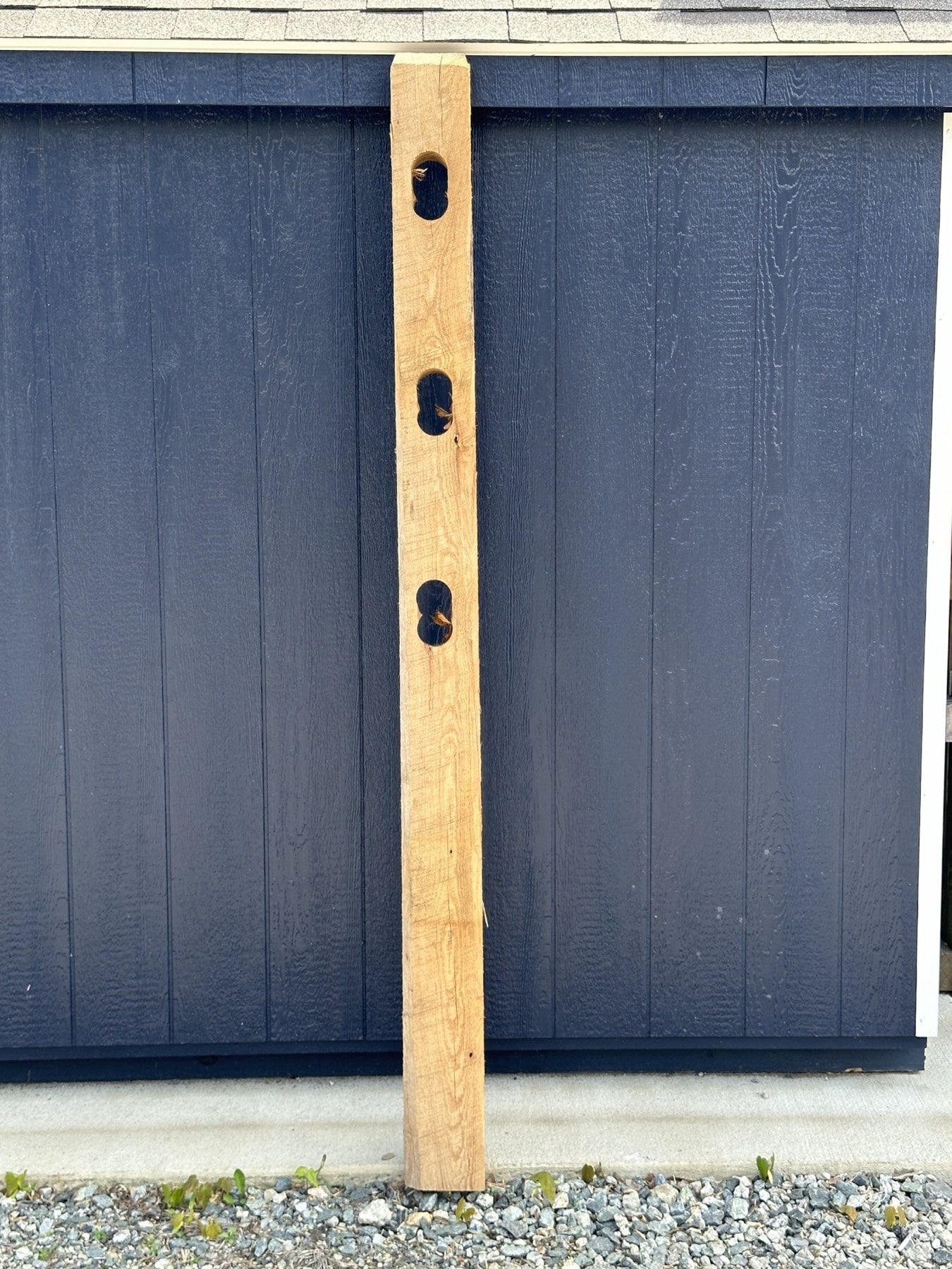 Natural Split Rail - 3-Hole Locust Line Post - 7' - Cedartech - Unknown