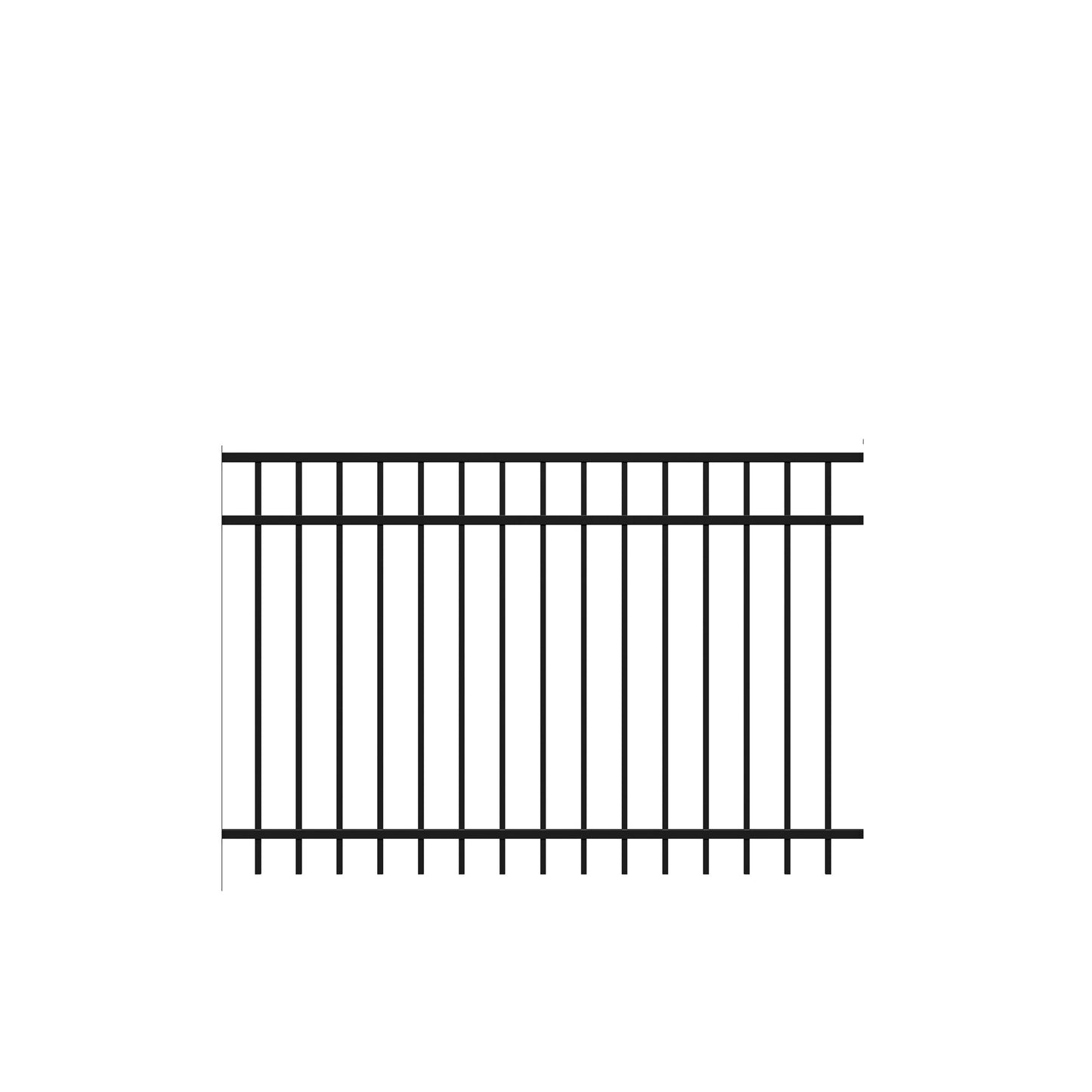Granite Harbor Series - Fence Panel - 4' x 6' - ActiveYards - Black
