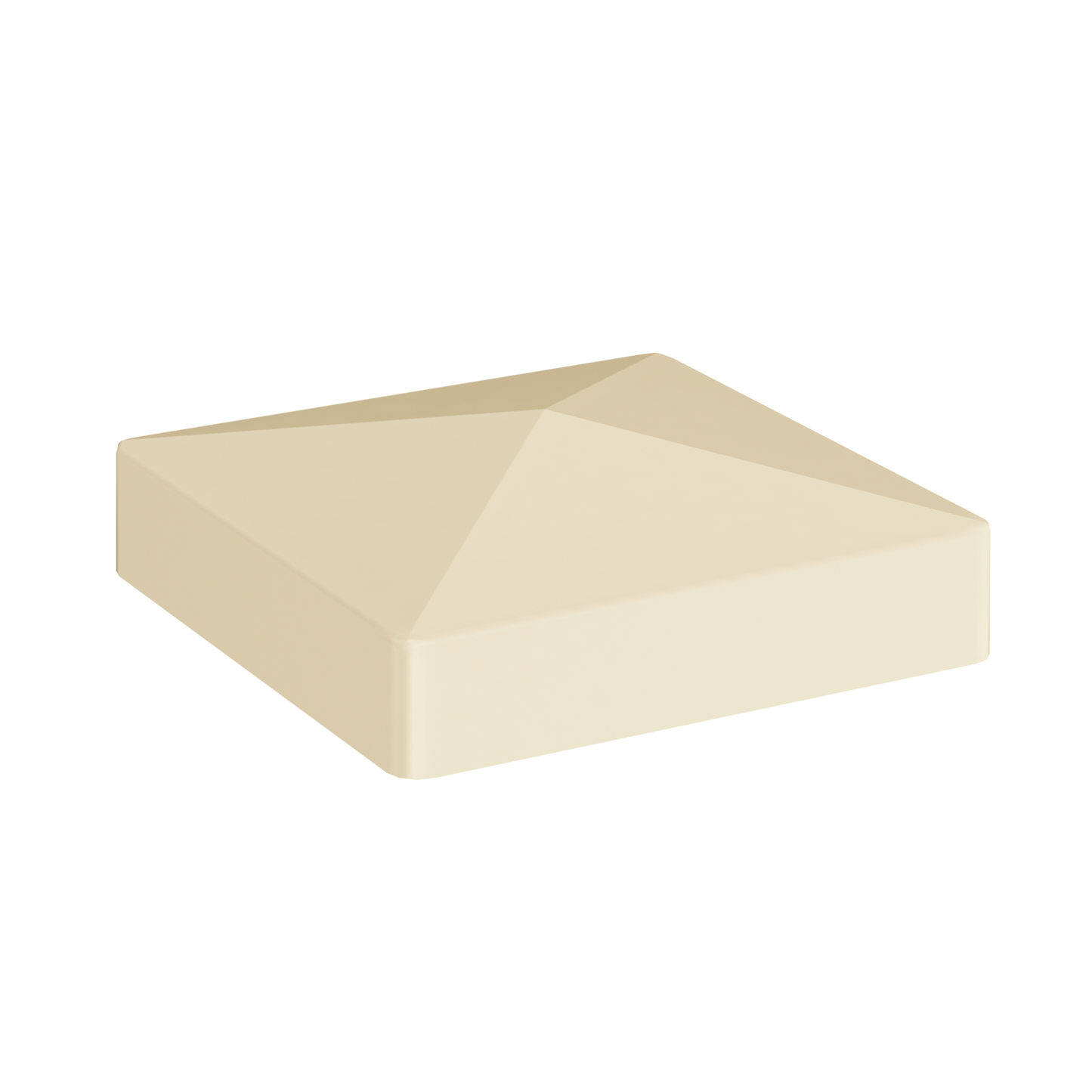 5" x 5" - Vinyltech Post Cap - Color: White - Type: External Pyramid