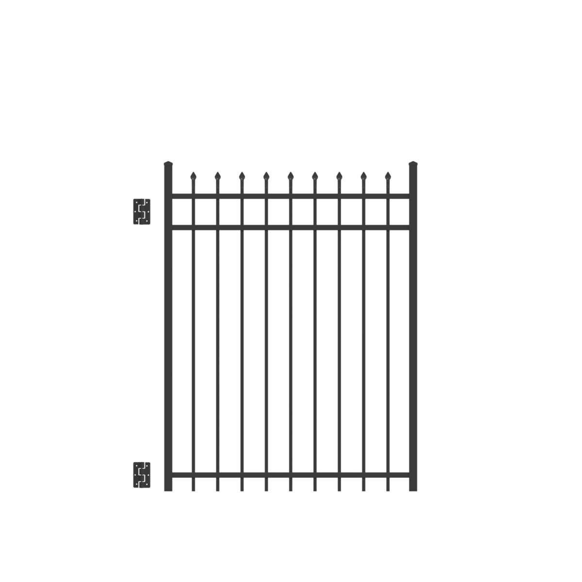 Marble Harbor Series - Straight Gate - 5' x 4' - ActiveYards - Black