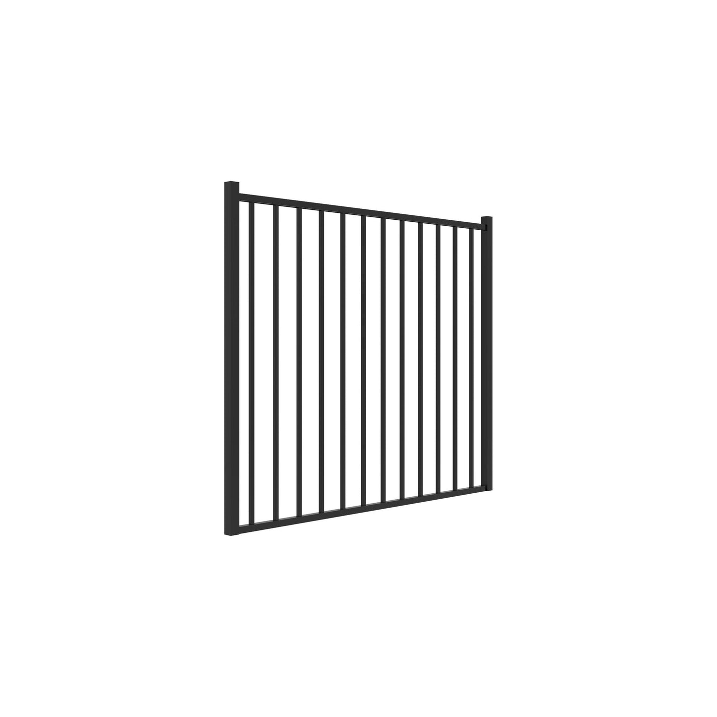 Bedrock Harbor Series - Straight Gate - 4' x 5' - ActiveYards - Black