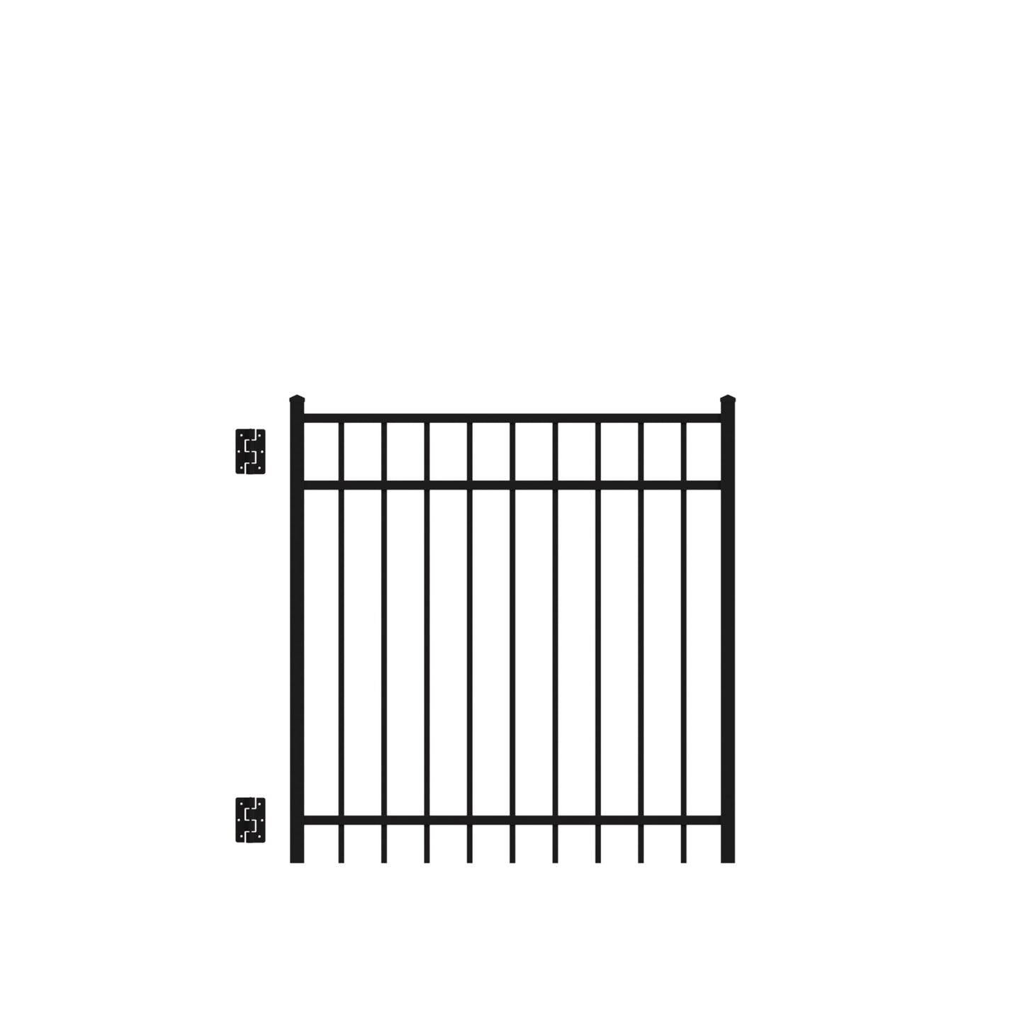 Granite Harbor Series - Straight Gate - 4' x 4' - ActiveYards - Black