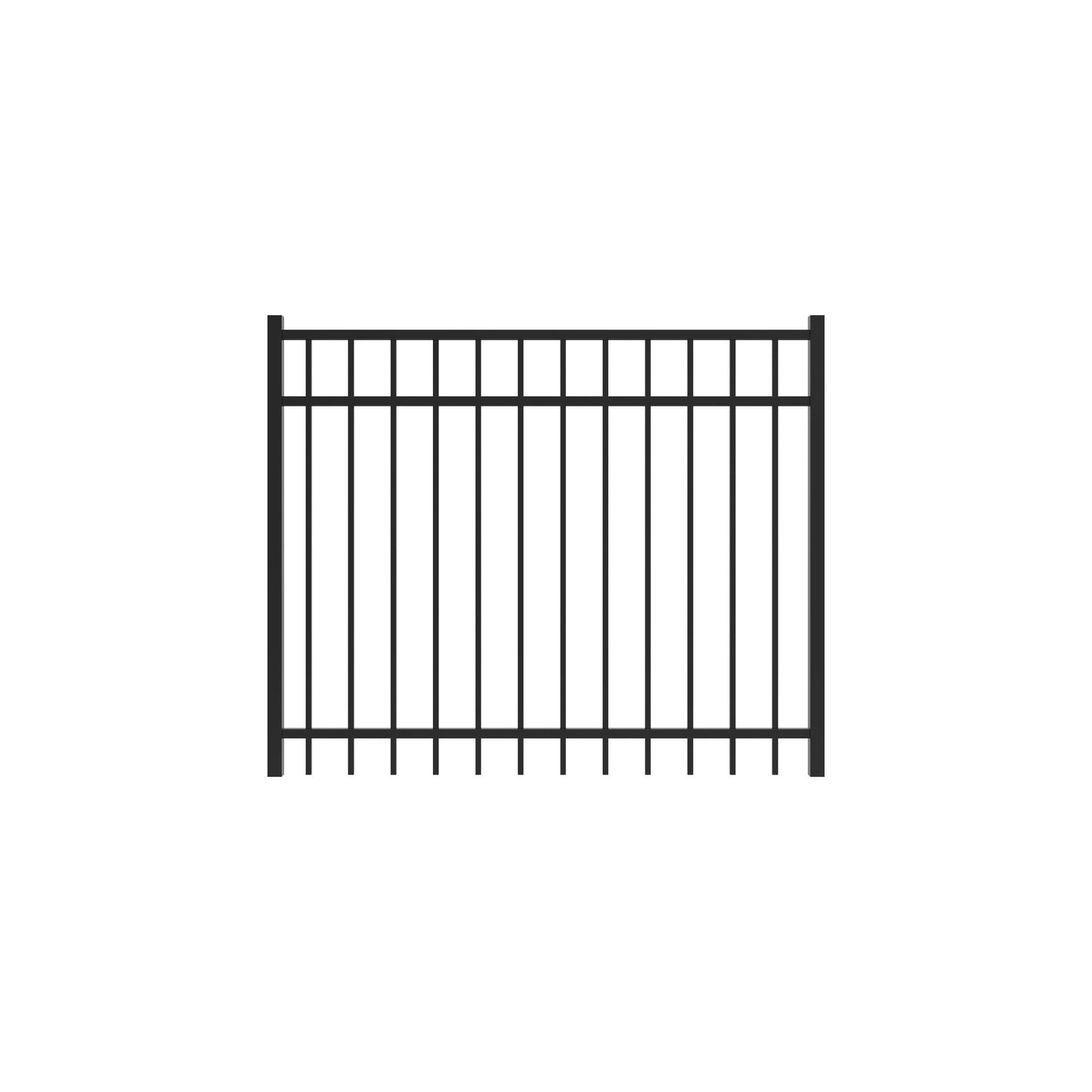 Granite Harbor Series - Straight Gate - 4' x 5' - ActiveYards - Black