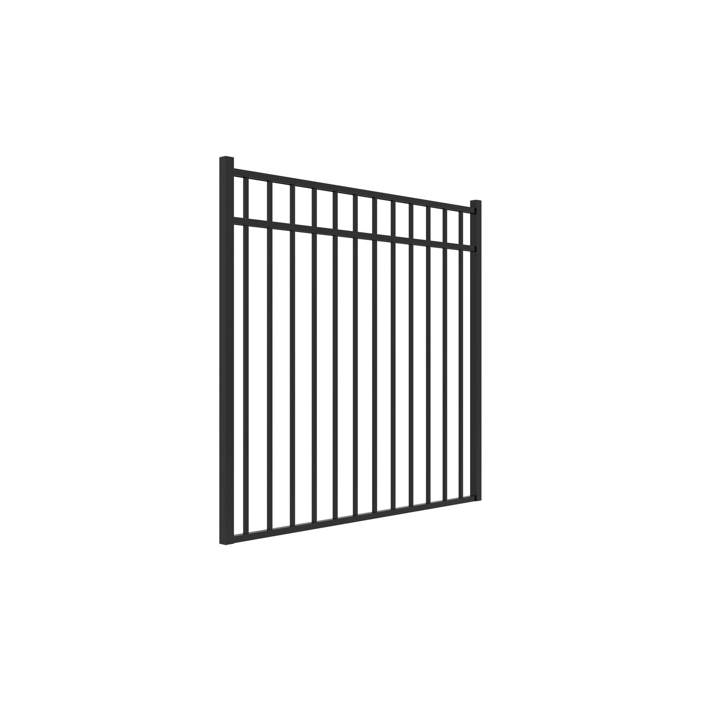 Granite DR Harbor Series - Straight Gate - 4½' x 5' - ActiveYards - Black