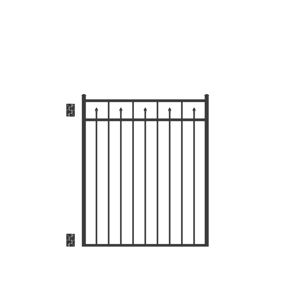 Amethyst DR Harbor Series - Straight Gate - 4½' x 4' - ActiveYards - Black