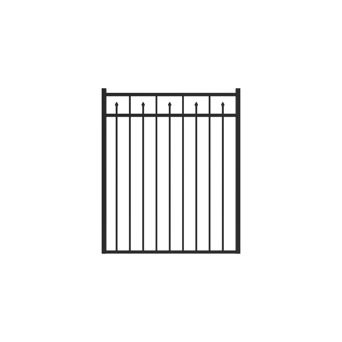 Amethyst DR Harbor Series - Straight Gate - 4½' x 4' - ActiveYards - Black