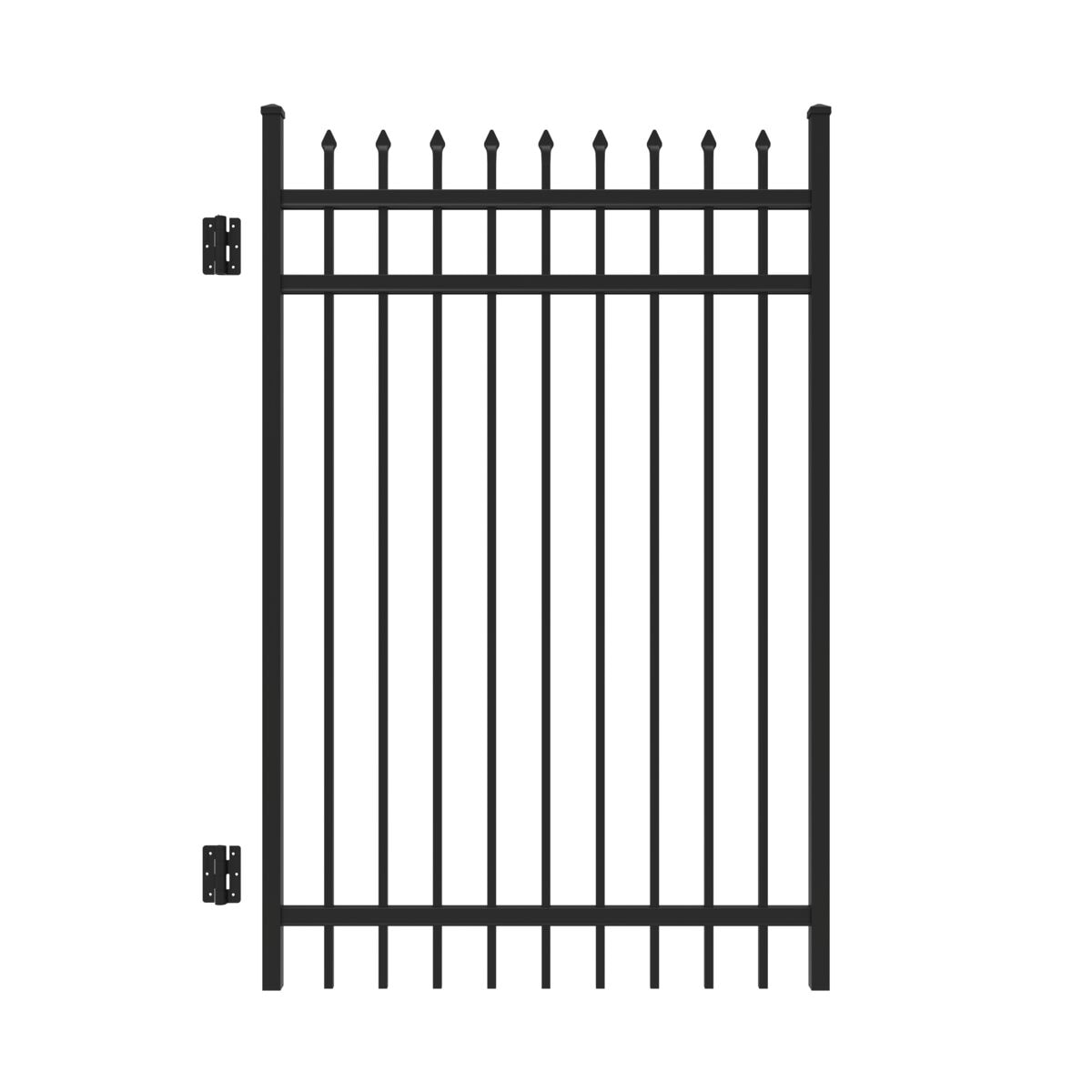Marble Haven Series - Straight Gate - 6' x 4' - ActiveYards - Black