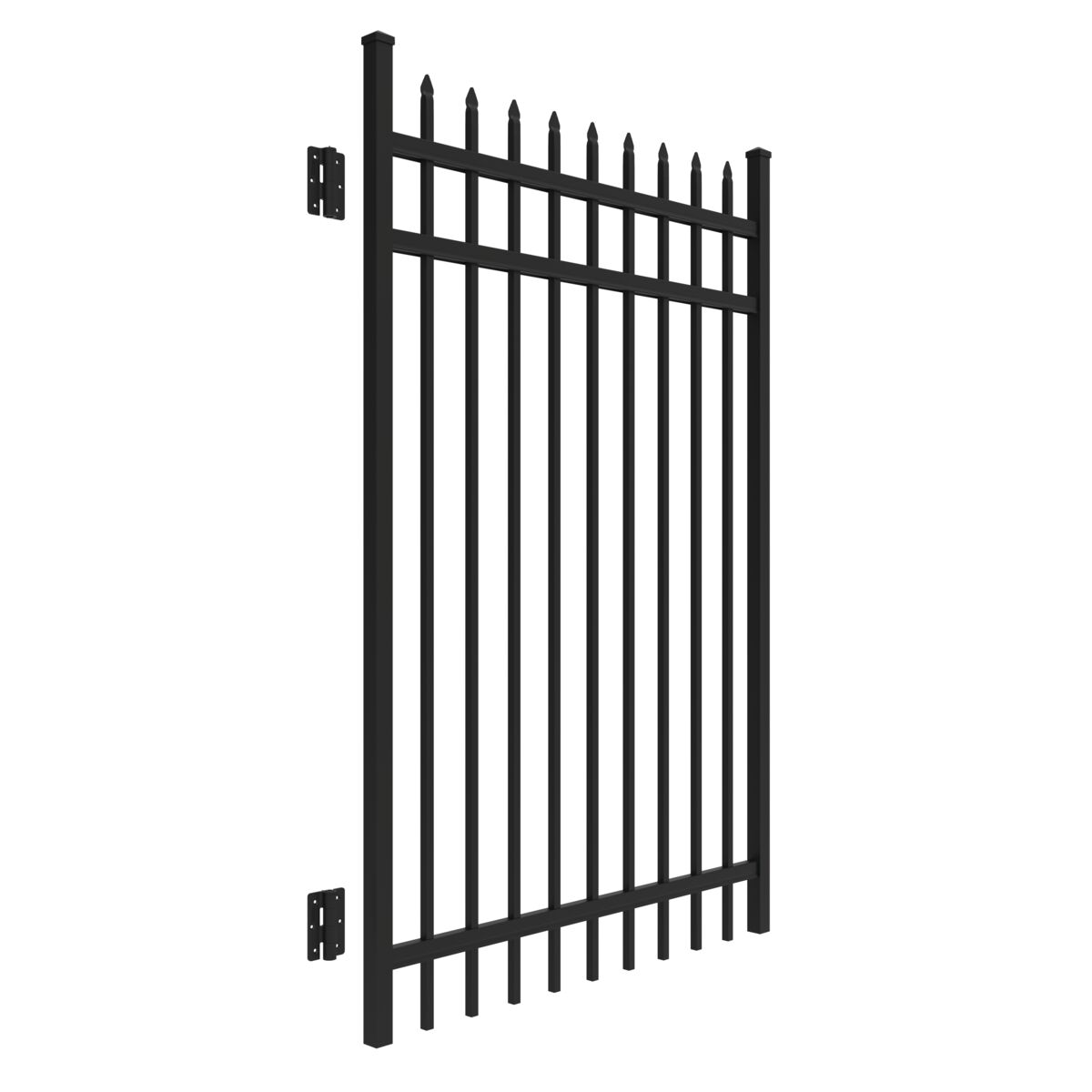 Marble Haven Series - Straight Gate - 6' x 4' - ActiveYards - Black