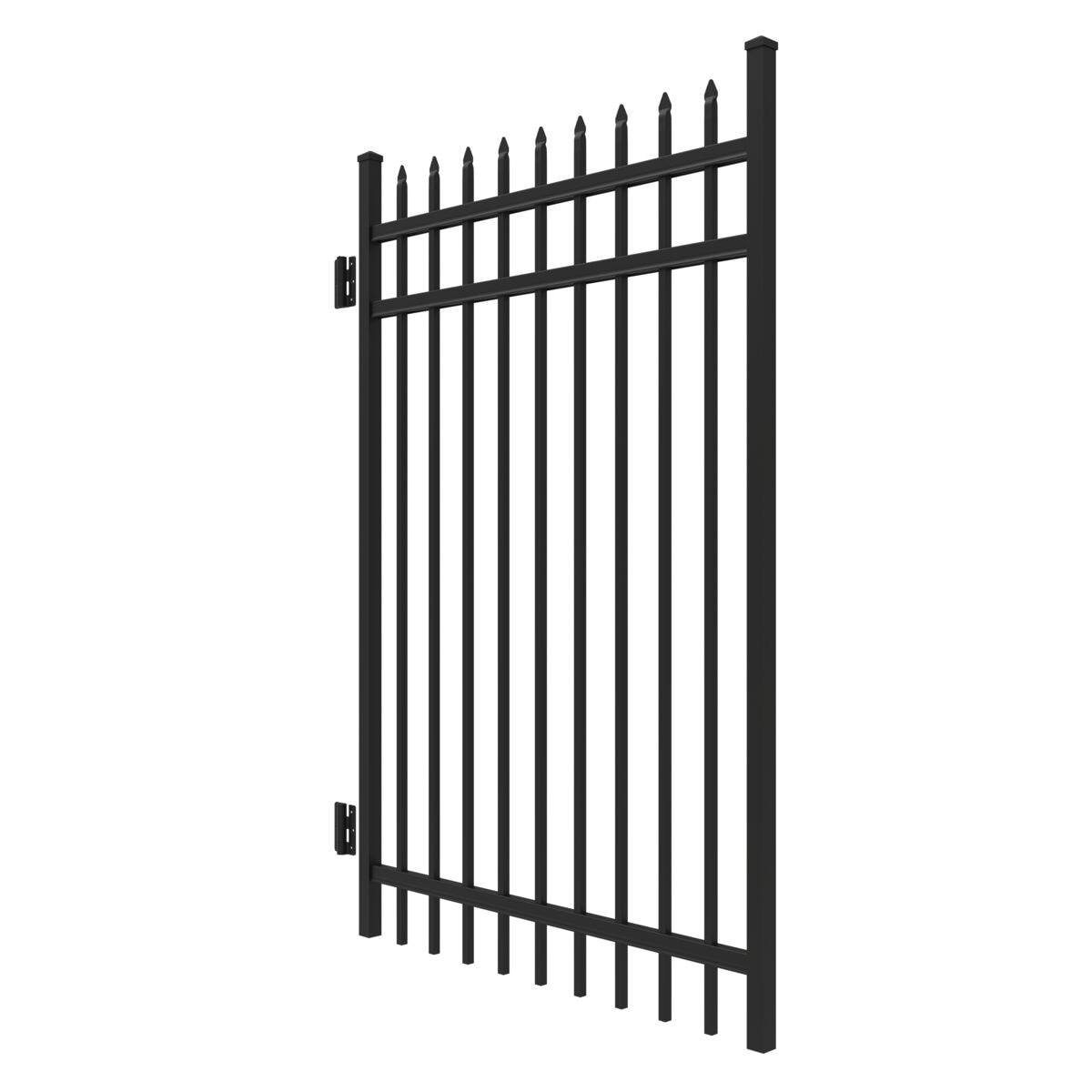 Marble Haven Series - Straight Gate - 6' x 4' - ActiveYards - Black