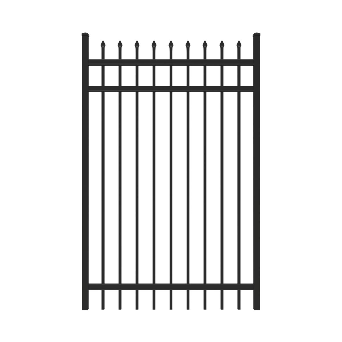 Marble Haven Series - Straight Gate - 6' x 4' - ActiveYards - Black