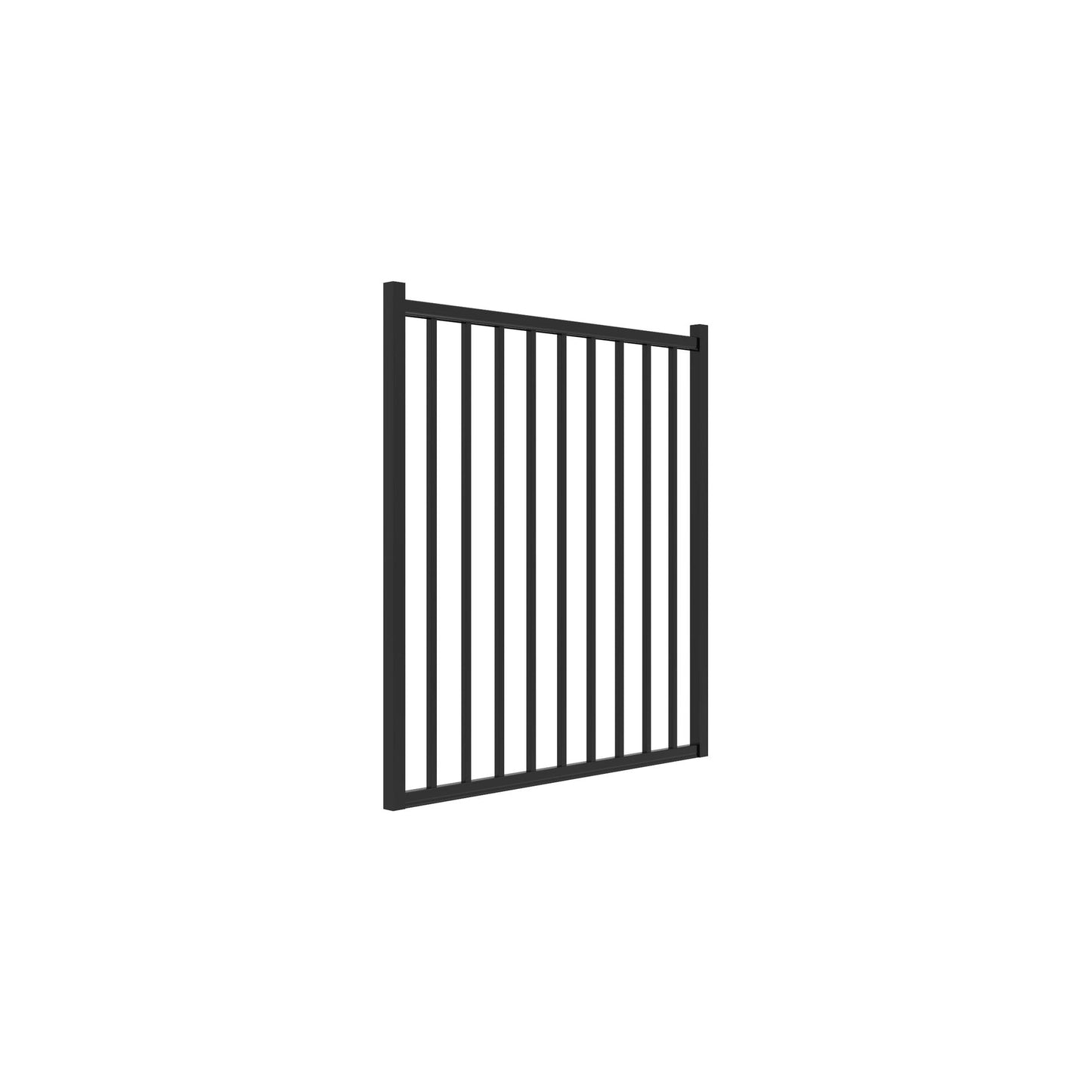Bedrock Haven Series - Straight Gate - 4' x 4' - ActiveYards - Black