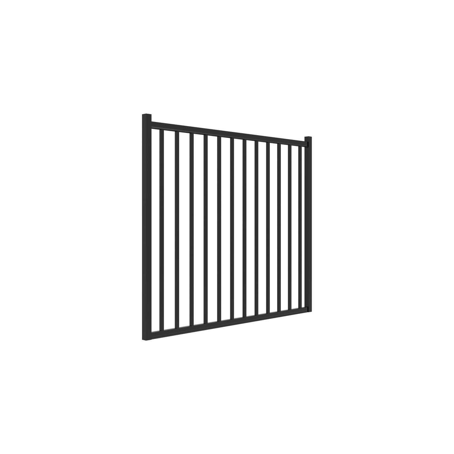 Bedrock Haven Series - Straight Gate - 4' x 5' - ActiveYards - Black
