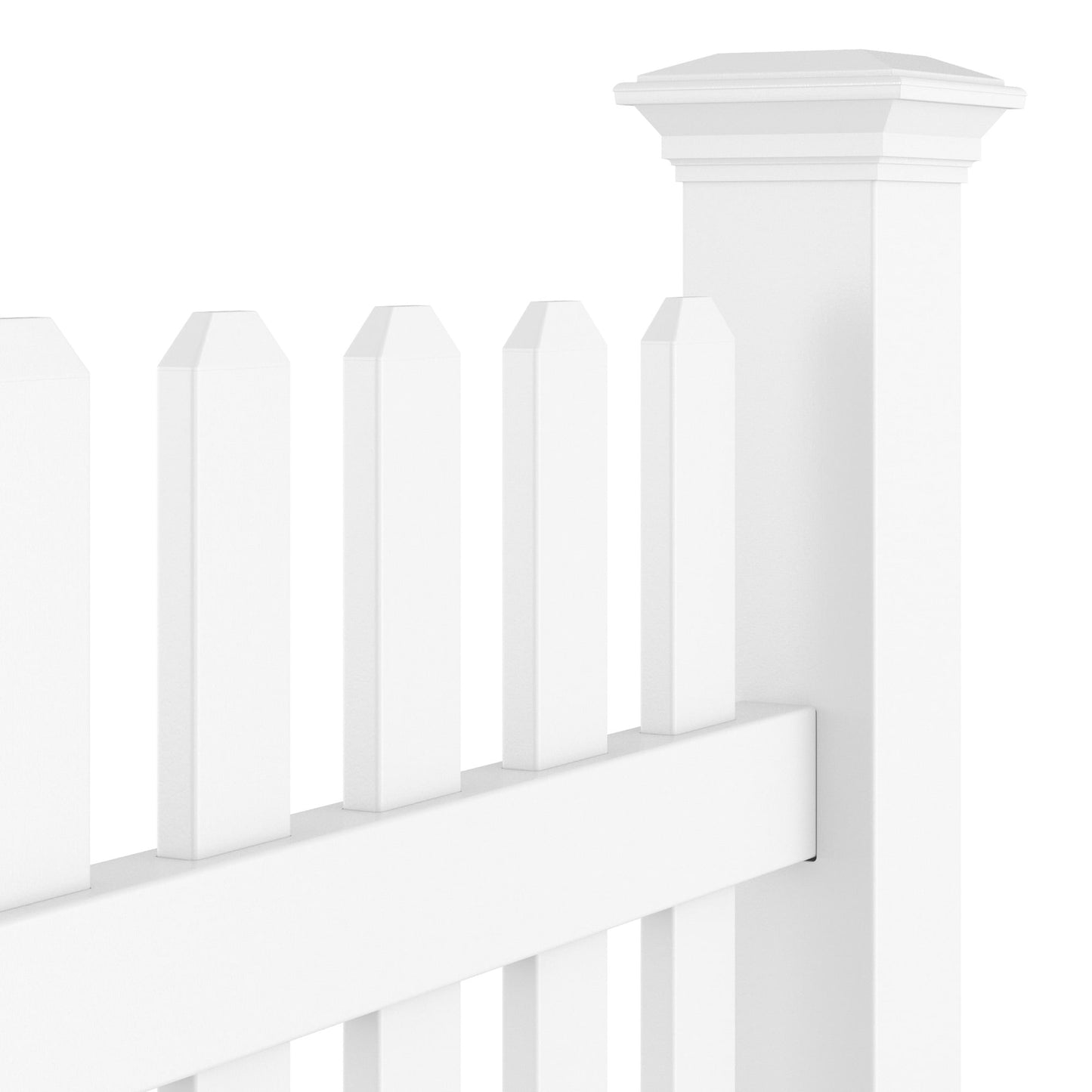 Silverbell Haven Series - Fence Panel - 4' x 8' - ActiveYards - White