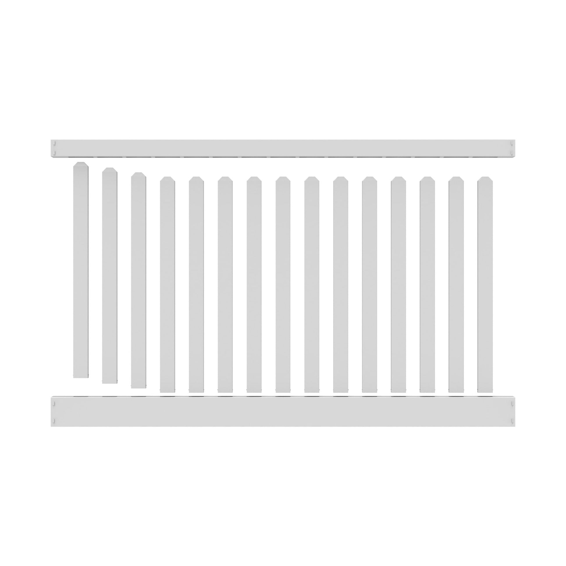 Silverbell Haven Series - Fence Panel - 4' x 8' - ActiveYards - White