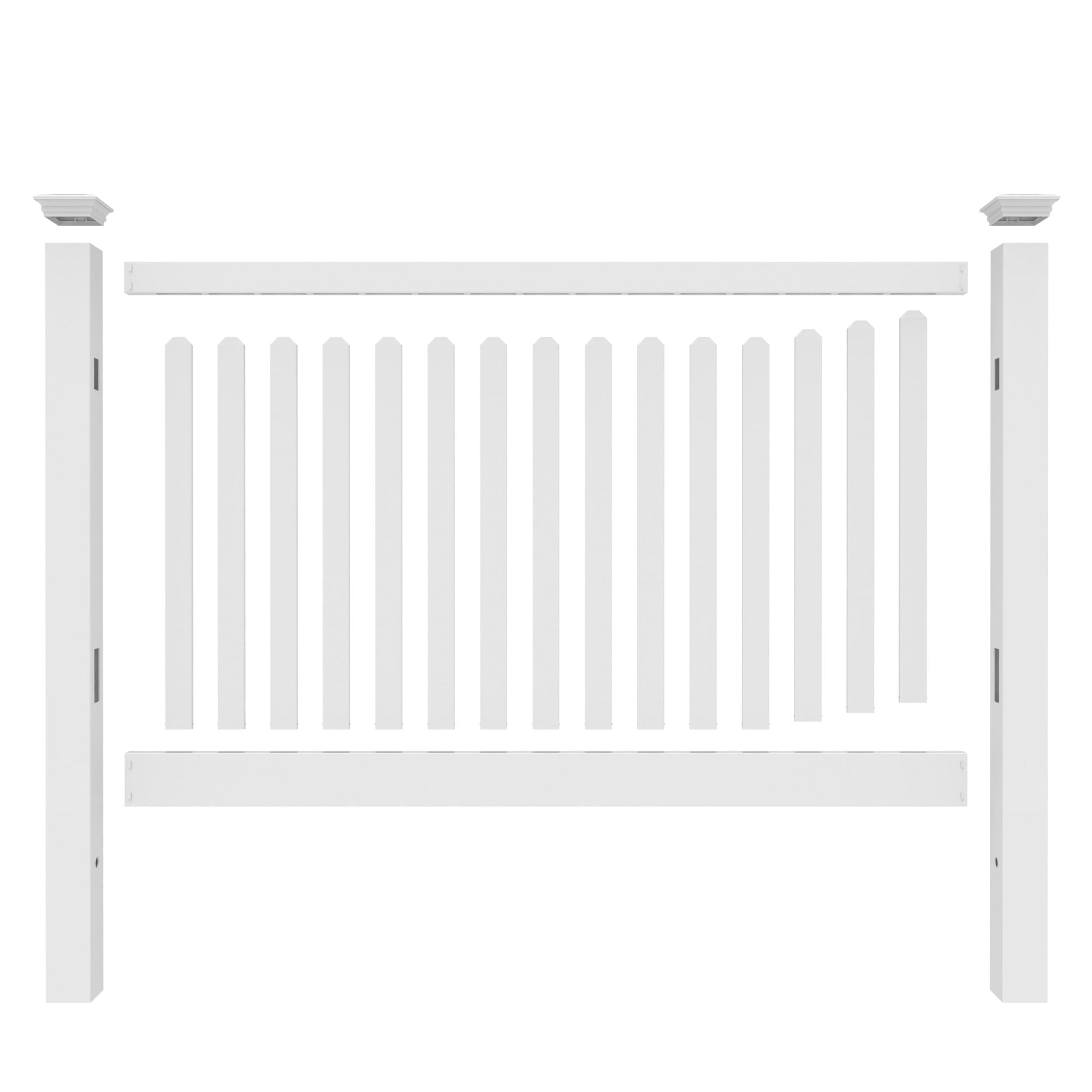 Silverbell Haven Series - Fence Panel - 4' x 8' - ActiveYards - White