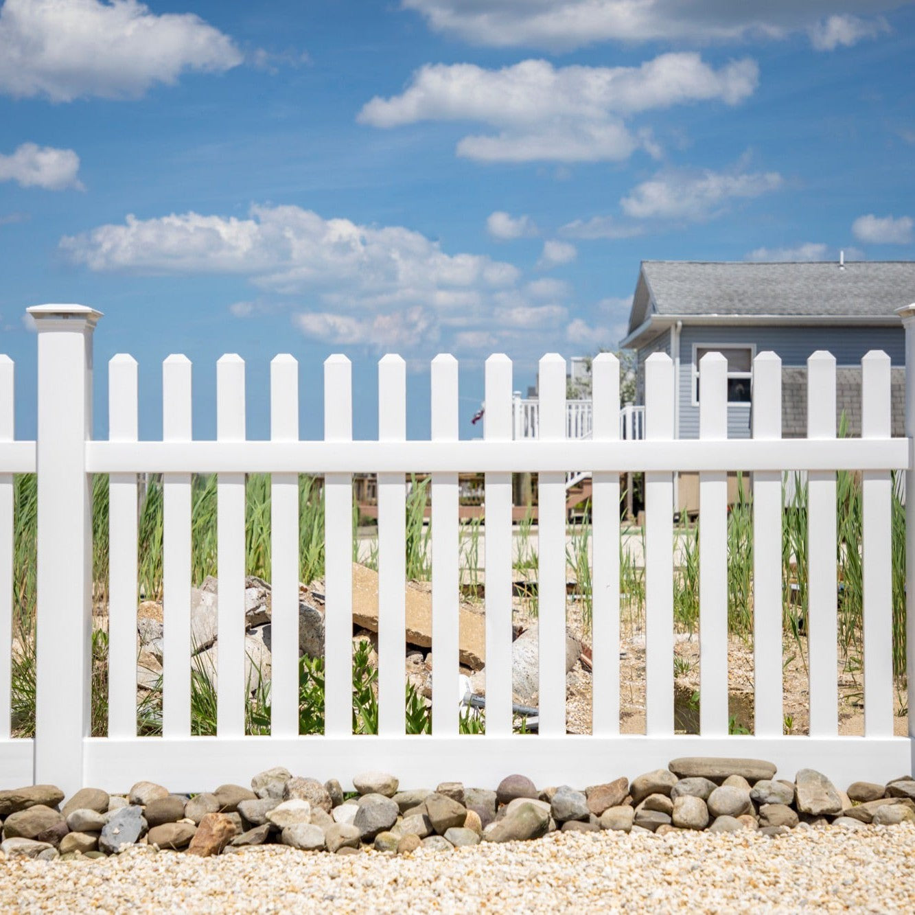 Silverbell Haven Series - Fence Panel - 4' x 8' - ActiveYards - White