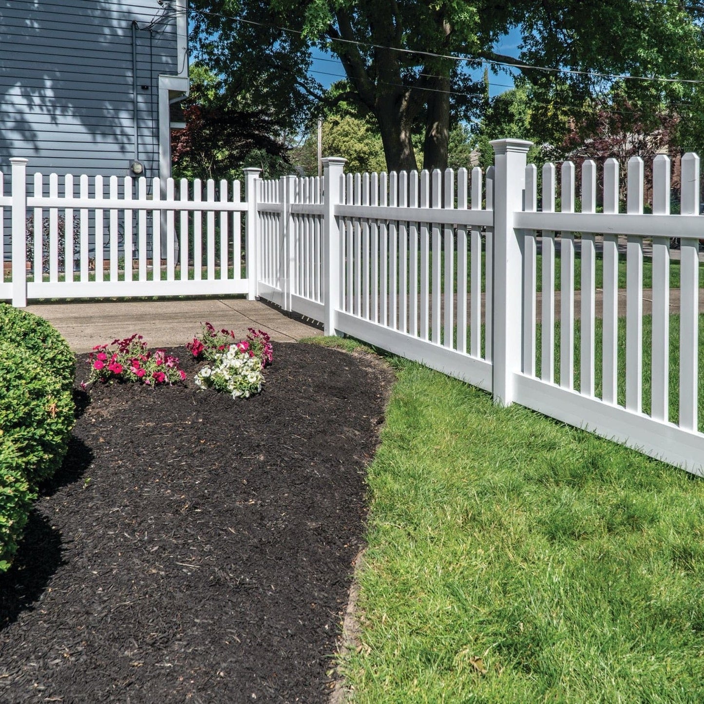Silverbell Haven Series - Fence Panel - 4' x 8' - ActiveYards - White