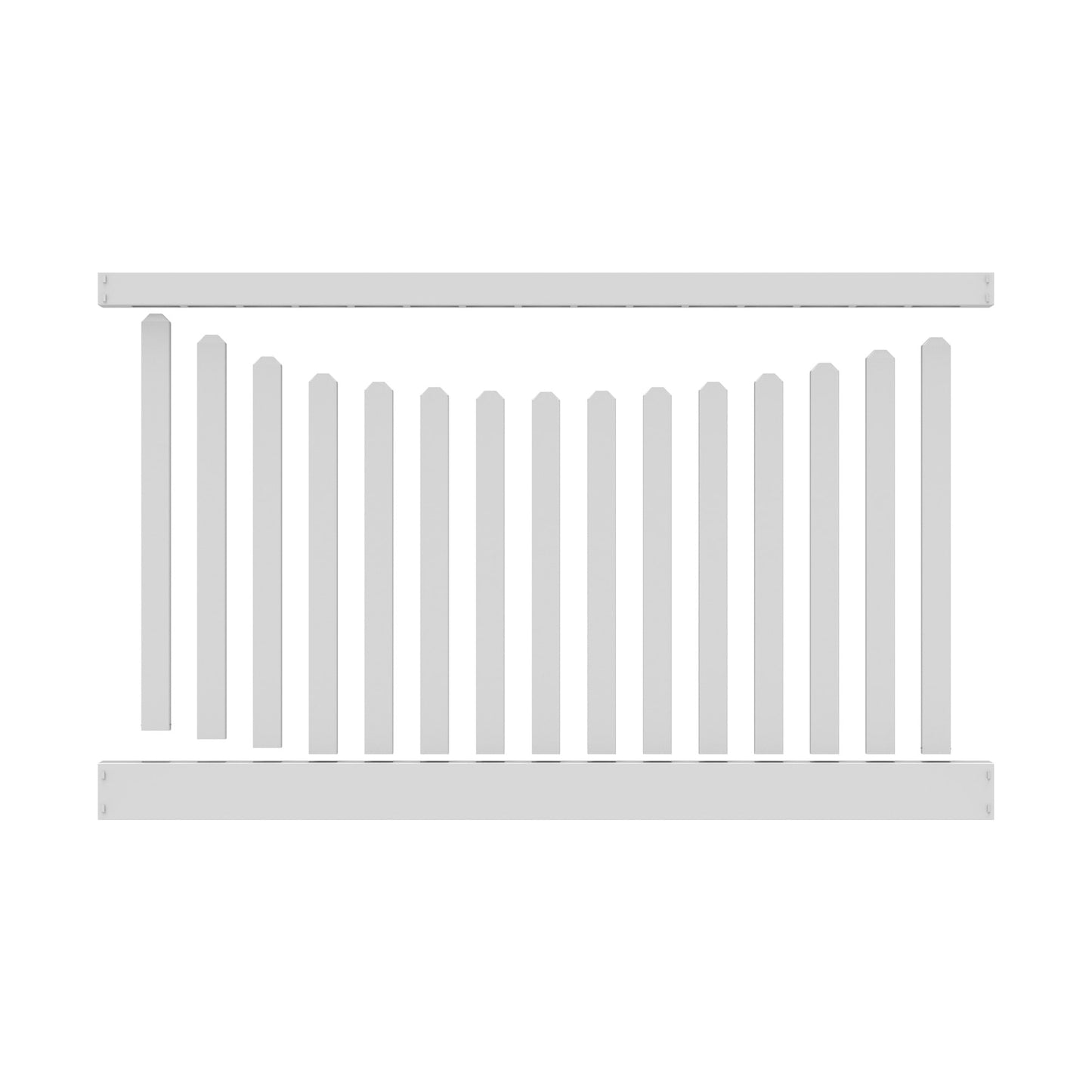 Silverbell Scallop Haven Series - Fence Panel - 4' x 8' - ActiveYards - White