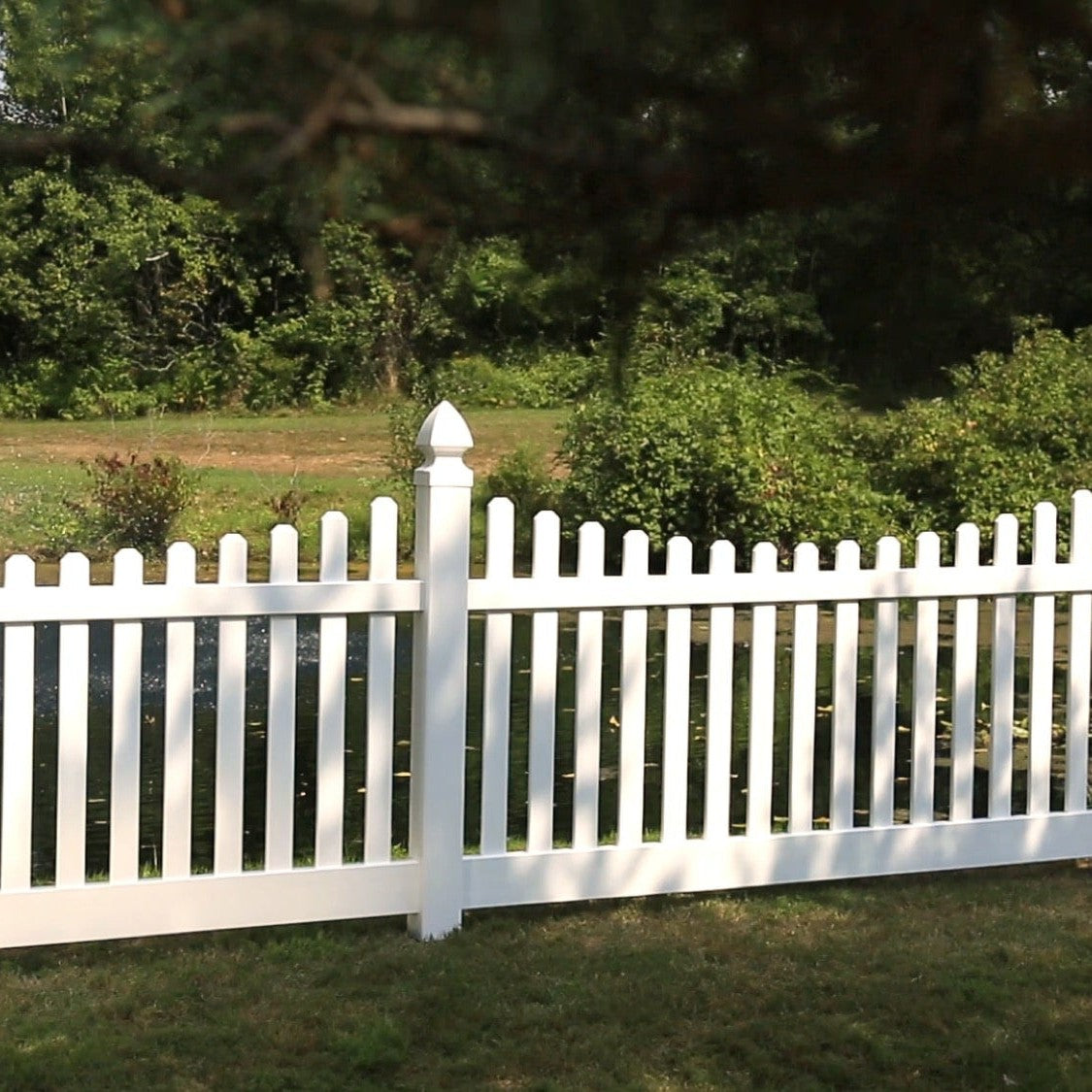 Silverbell Scallop Haven Series - Fence Panel - 4' x 8' - ActiveYards - White