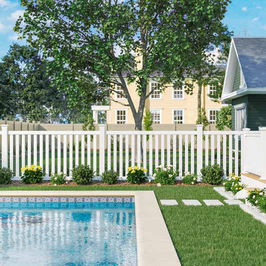 Greenbrier Haven Series - Fence Panel - 4' x 8' - ActiveYards - White