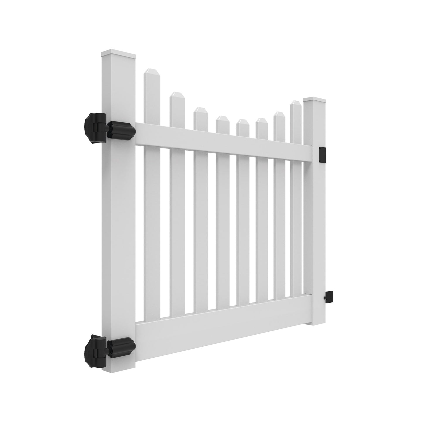 Silverbell Scallop Haven Series - Drive Gate - 4' x 58" - ActiveYards - White