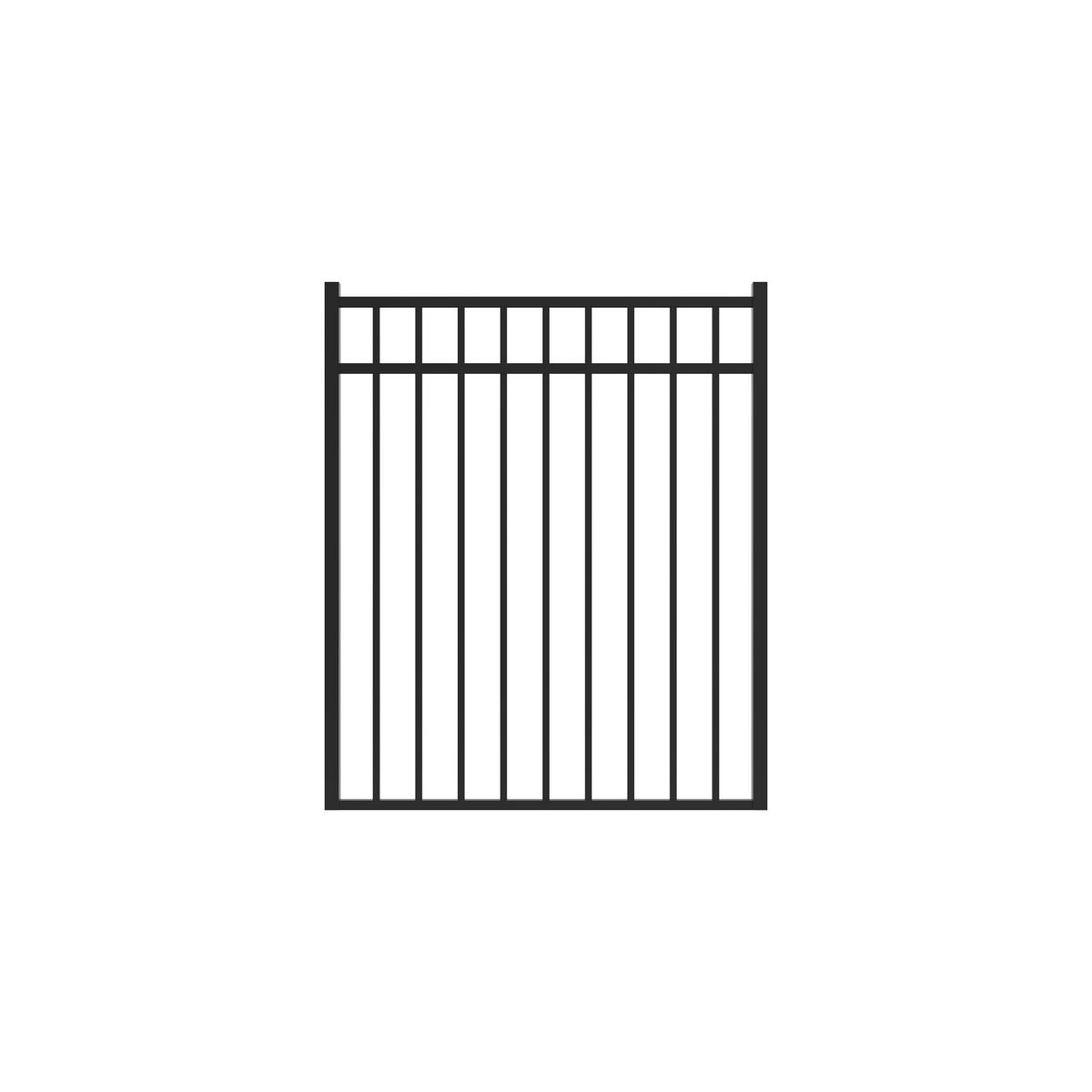 Granite DR Home Series - Straight Gate - 4½' x 4' - ActiveYards - Black