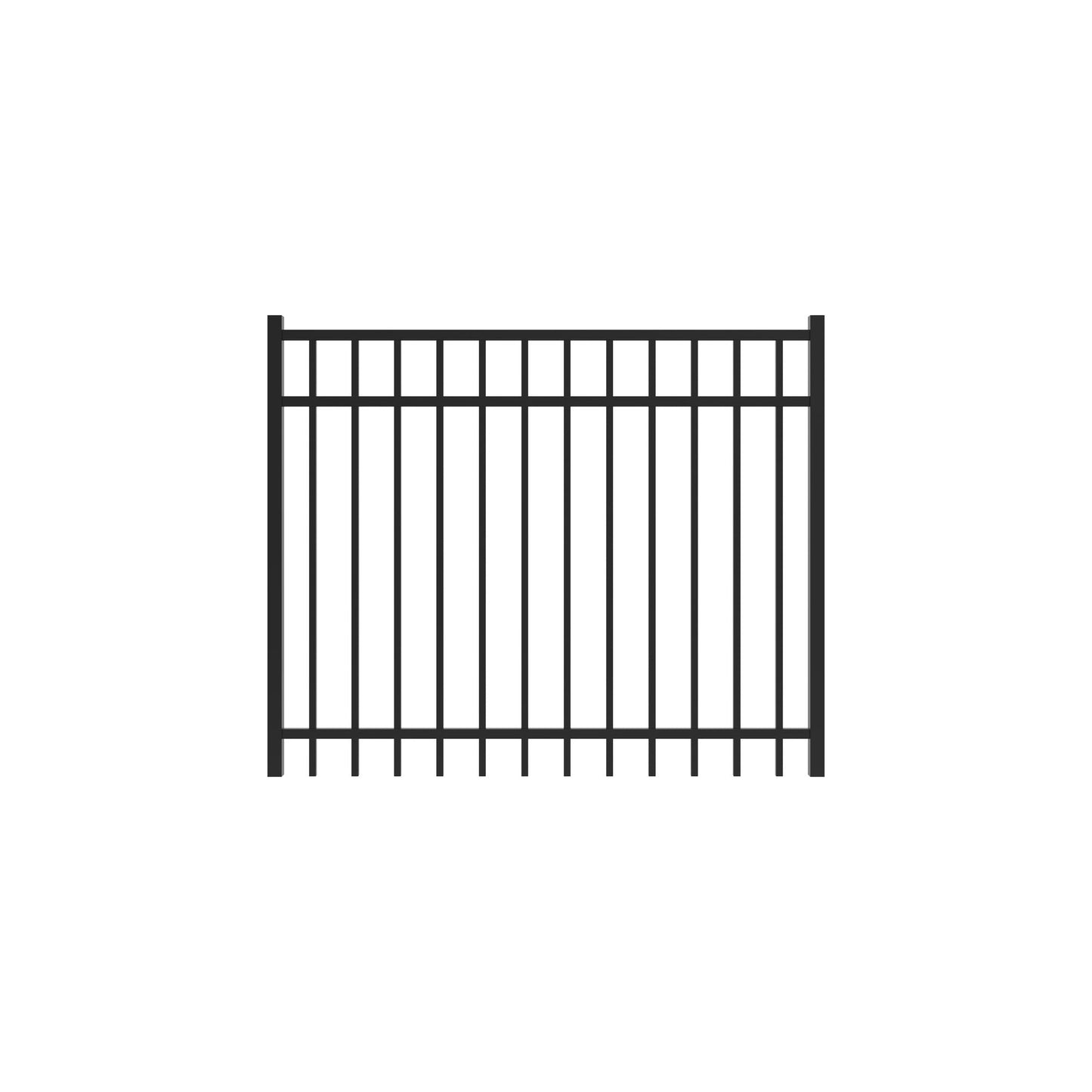 Granite Home Series - Straight Gate - 4' x 5' - ActiveYards - Black