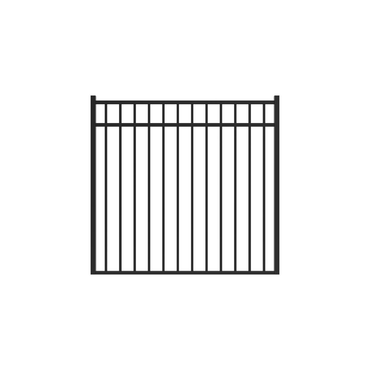 Granite DR Home Series - Straight Gate - 4½' x 5' - ActiveYards - Black