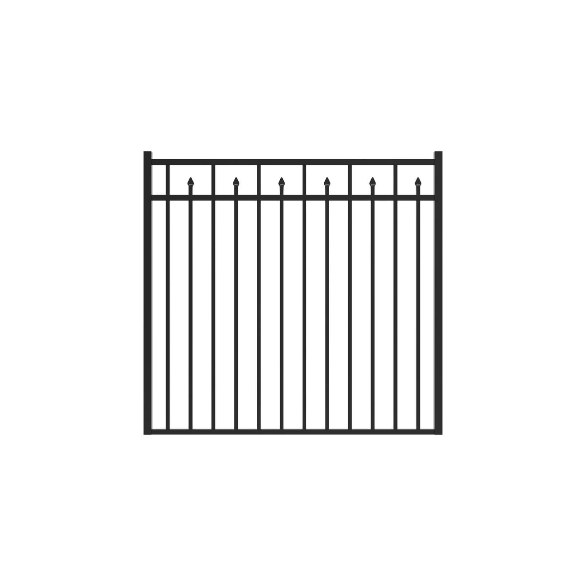 Amethyst DR Home Series - Straight Gate - 4½' x 5' - ActiveYards - Black