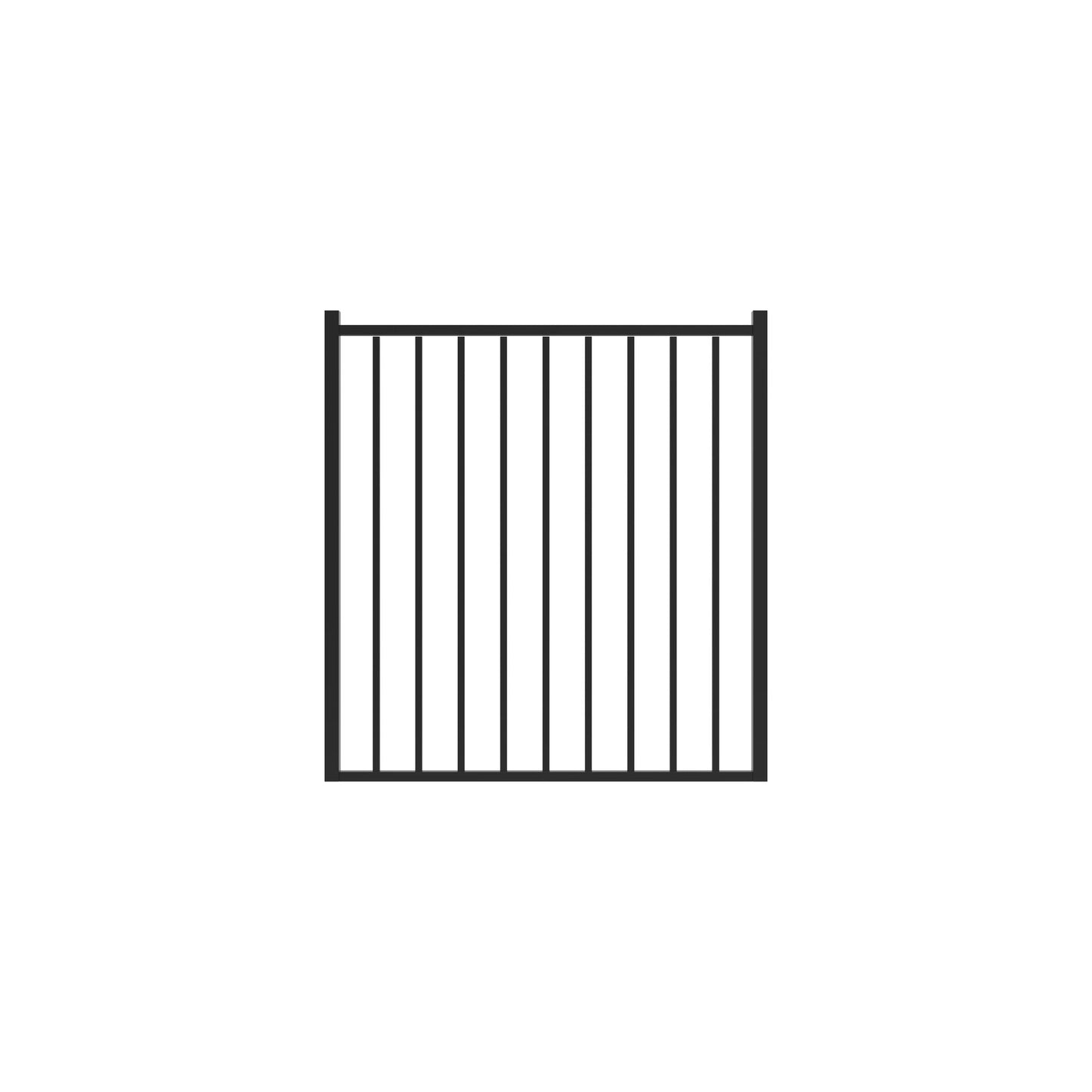 Bedrock Home Series - Straight Gate - 4' x 4' - ActiveYards - Black
