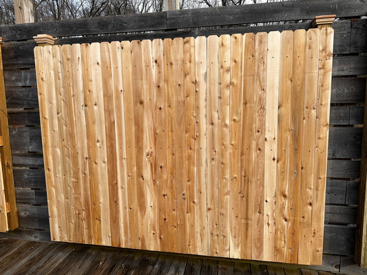 Privacy Solid Board - 1" x 4" Boards - White Cedar Fence Panel - 6' x 96"