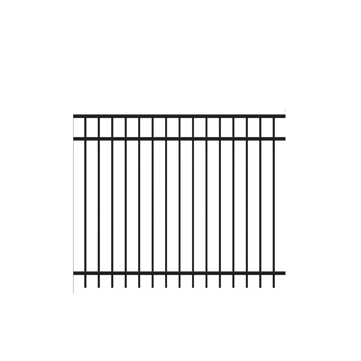 Granite Harbor Series - Fence Panel - 5' x 6' - ActiveYards - Black