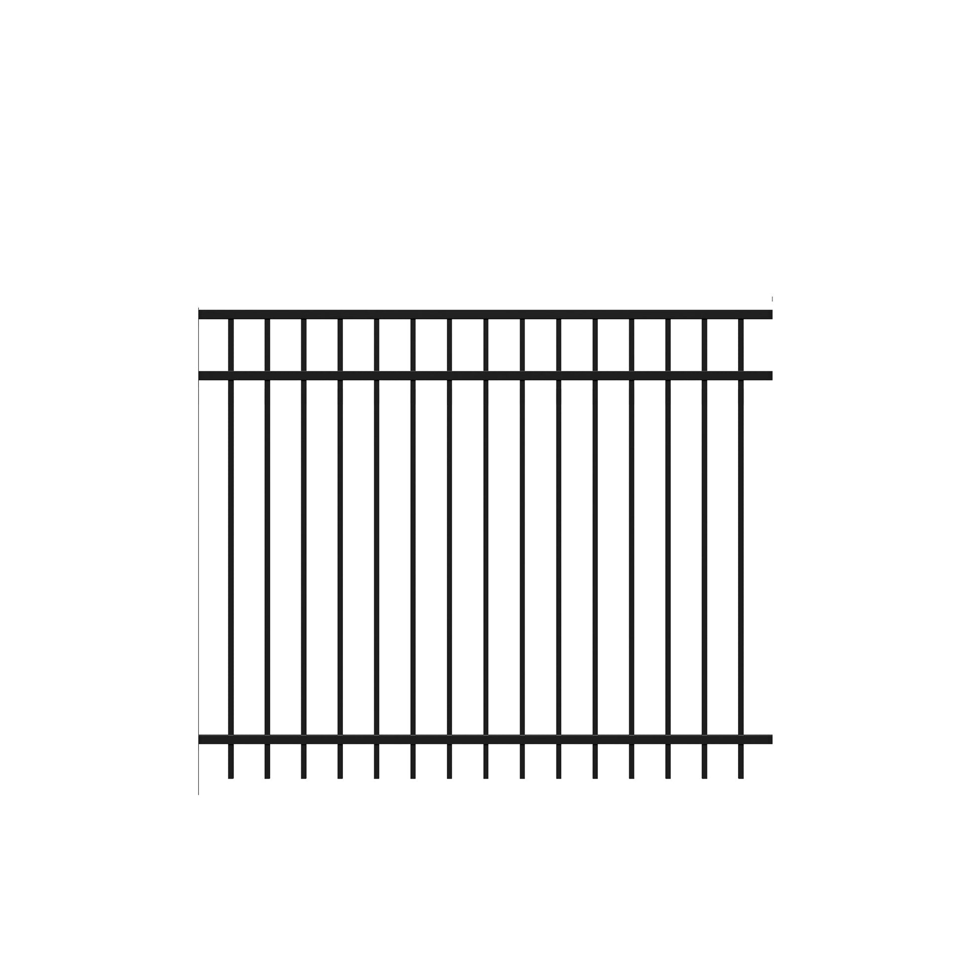 Granite Harbor Series - Fence Panel - 5' x 6' - ActiveYards - Black