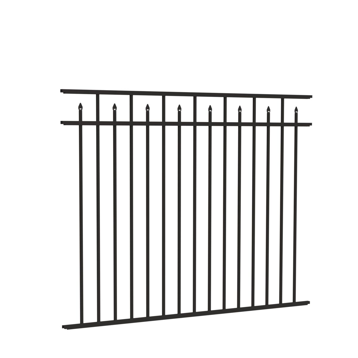 Amethyst DR Harbor Series - Fence Panel - 4½' x 6' Drop Rail - ActiveYards - Black