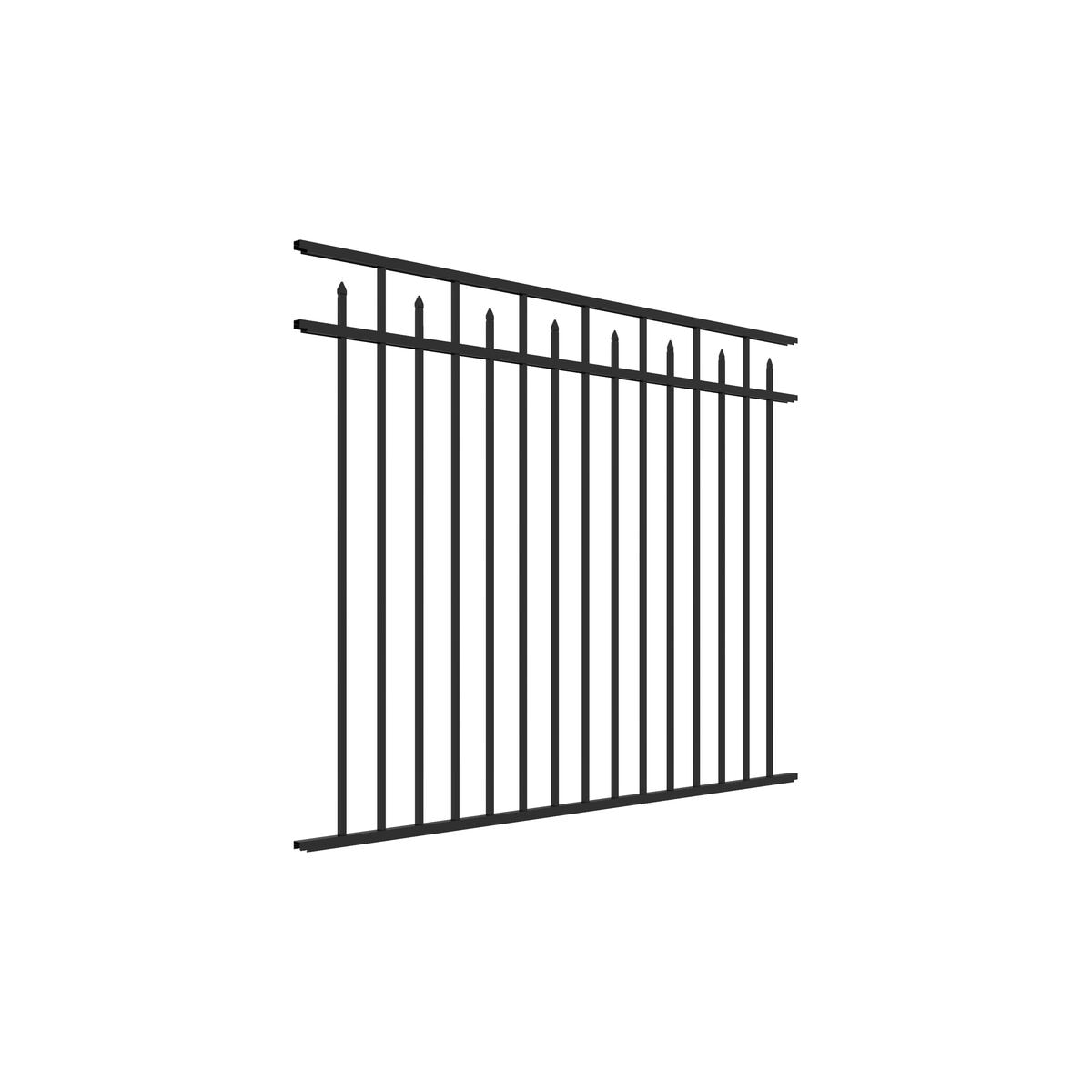 Amethyst DR Harbor Series - Fence Panel - 4½' x 6' Drop Rail - ActiveYards - Black