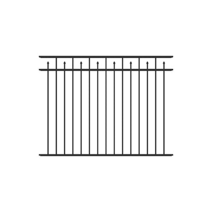 Amethyst DR Harbor Series - Fence Panel - 4½' x 6' Drop Rail - ActiveYards - Black