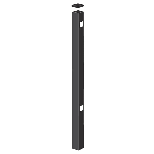 Heavy Duty Gate Post - 2" x 2" x 70" (E) - ActiveYards - Black