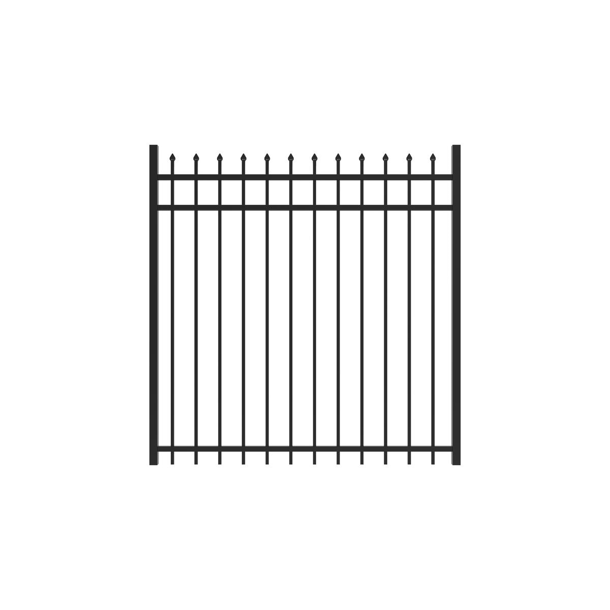 Marble Harbor Series - Straight Gate - 5' x 5' - ActiveYards - Black