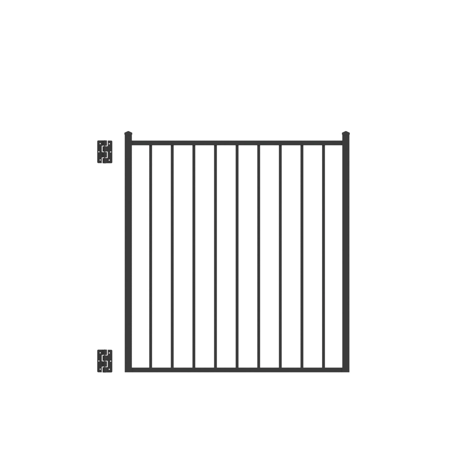 Bedrock Harbor Series - Straight Gate - 4' x 4' - ActiveYards - Black