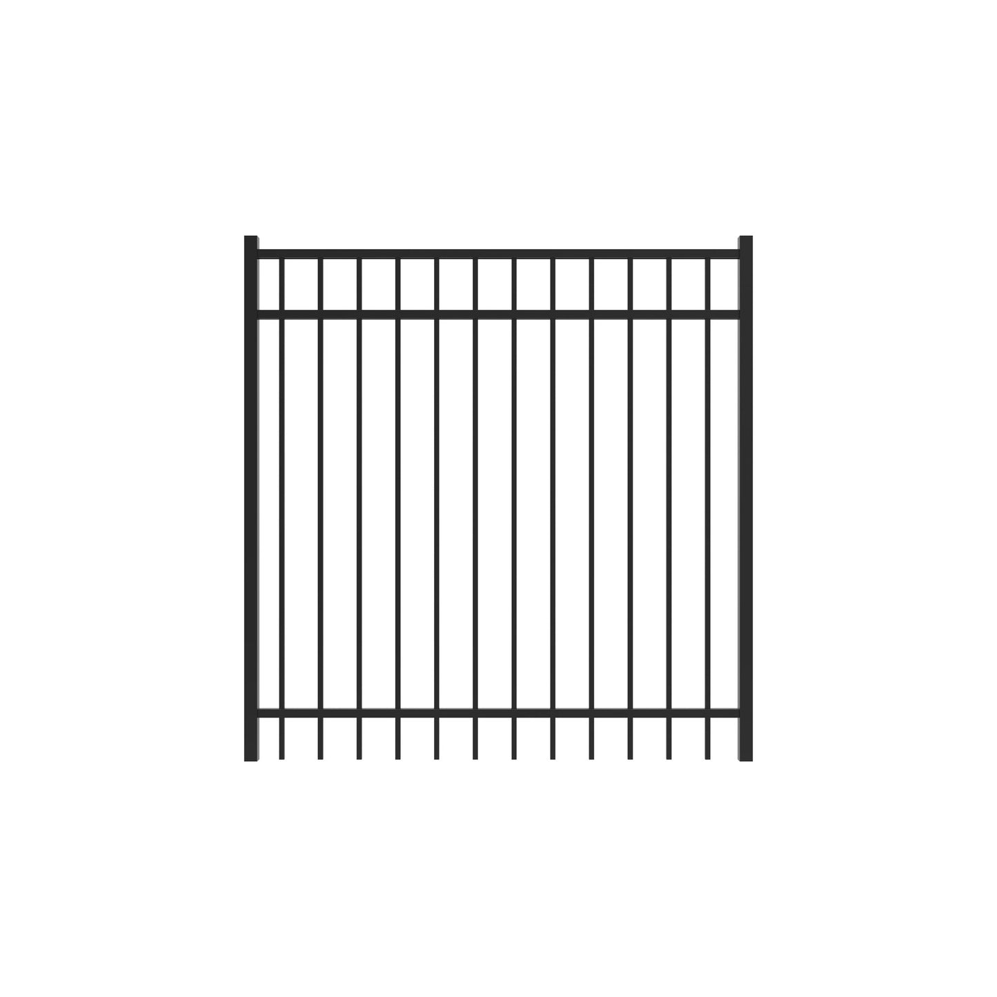 Granite Harbor Series - Straight Gate - 5' x 5' - ActiveYards - Black