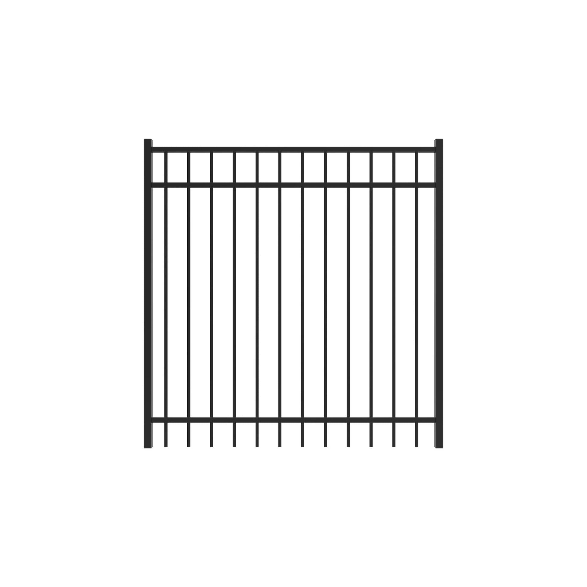 Granite Harbor Series - Straight Gate - 5' x 5' - ActiveYards - Black