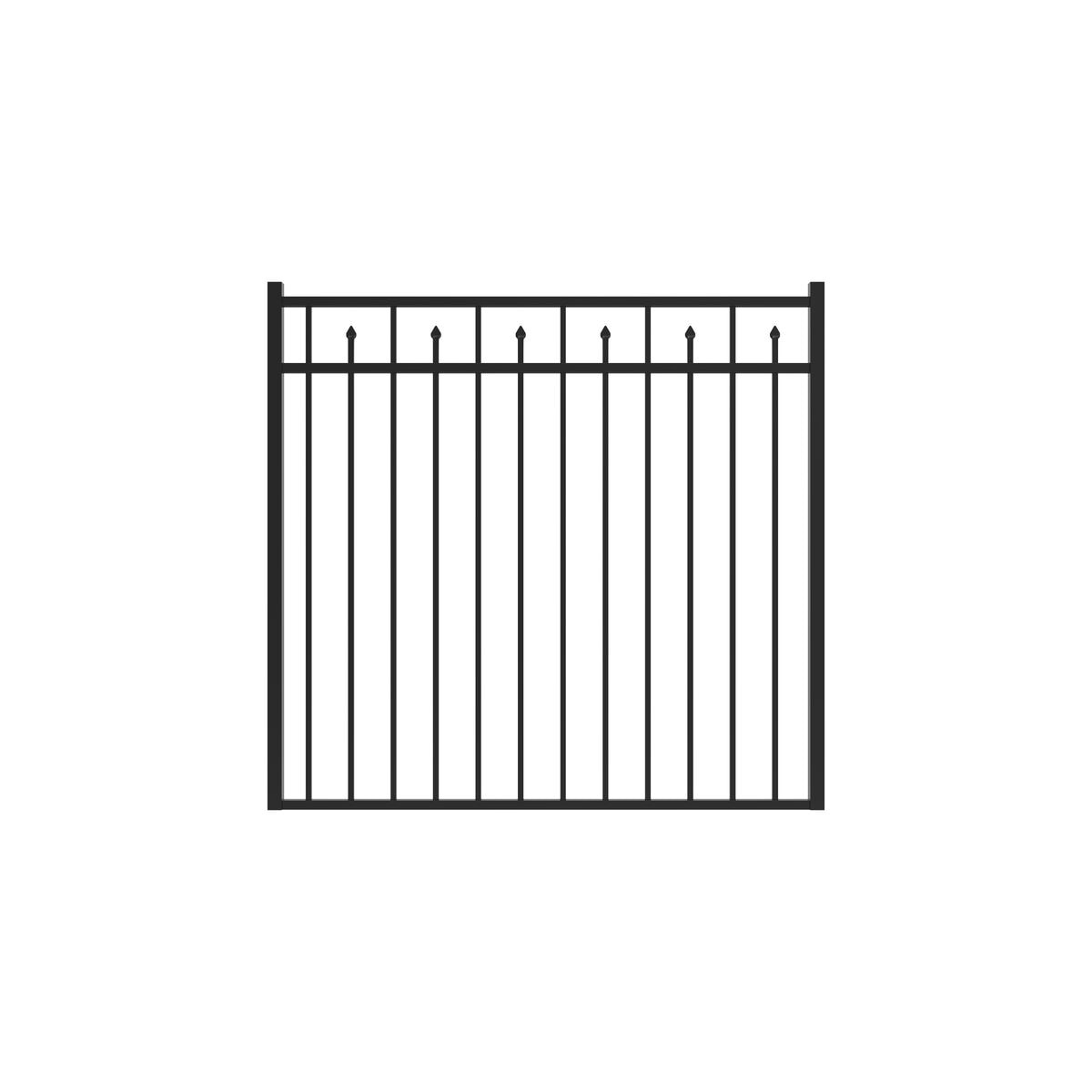 Amethyst DR Harbor Series - Straight Gate - 4½' x 5' - ActiveYards - Black