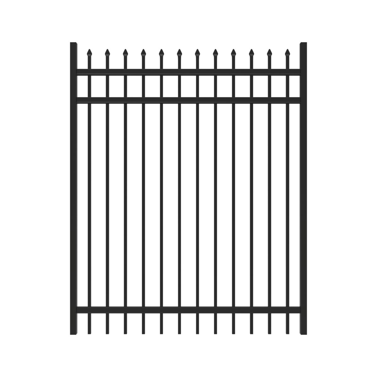 Marble Haven Series - Straight Gate - 6' x 5' - ActiveYards - Black