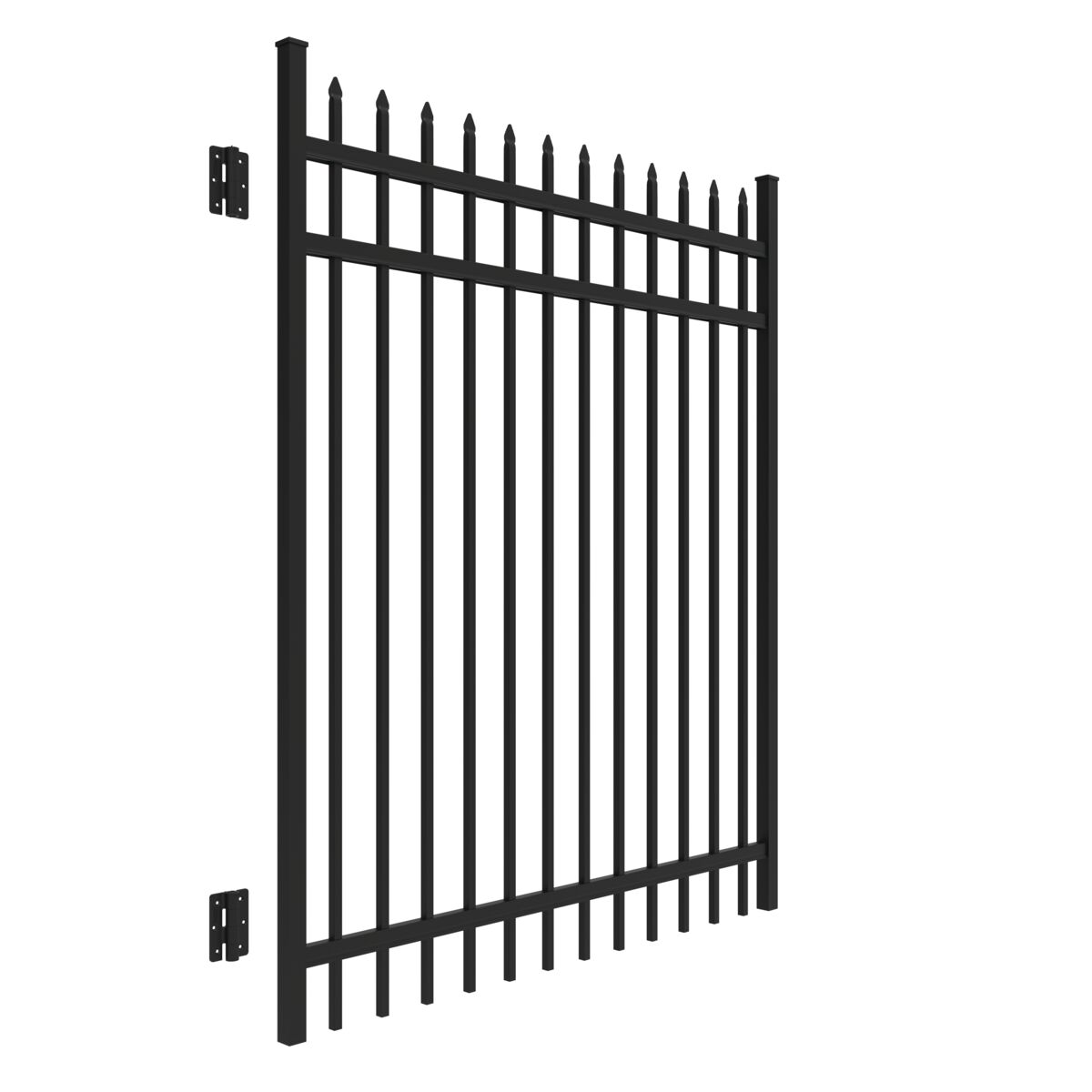 Marble Haven Series - Straight Gate - 6' x 5' - ActiveYards - Black