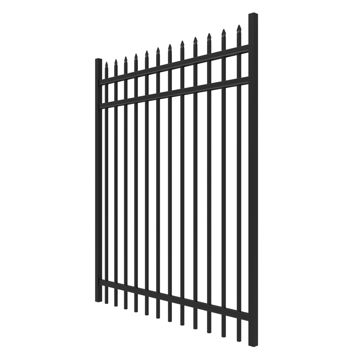 Marble Haven Series - Straight Gate - 6' x 5' - ActiveYards - Black