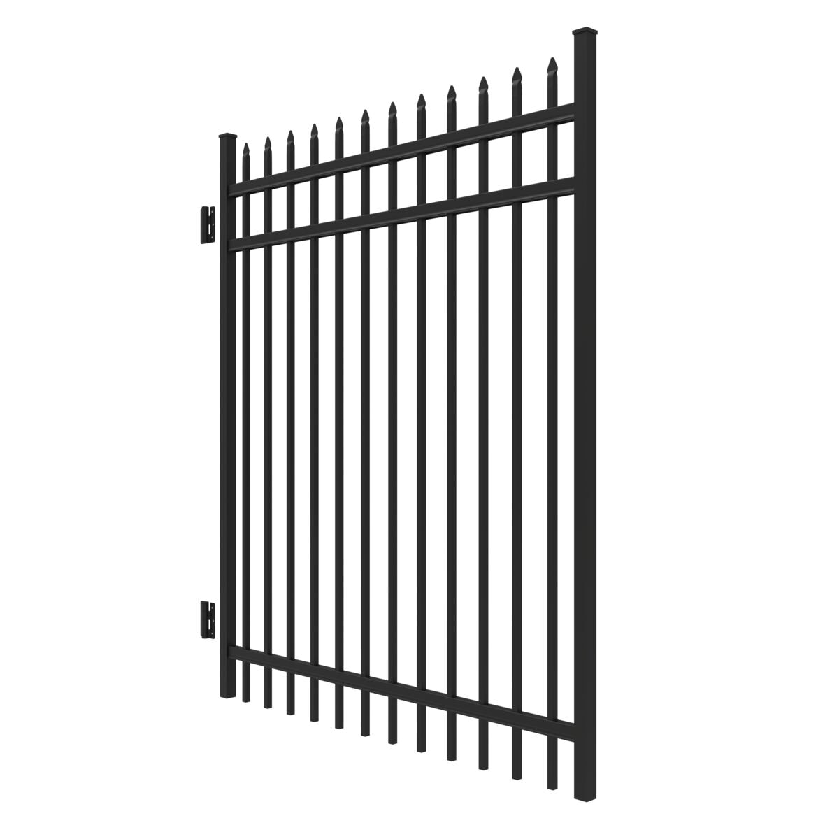 Marble Haven Series - Straight Gate - 6' x 5' - ActiveYards - Black