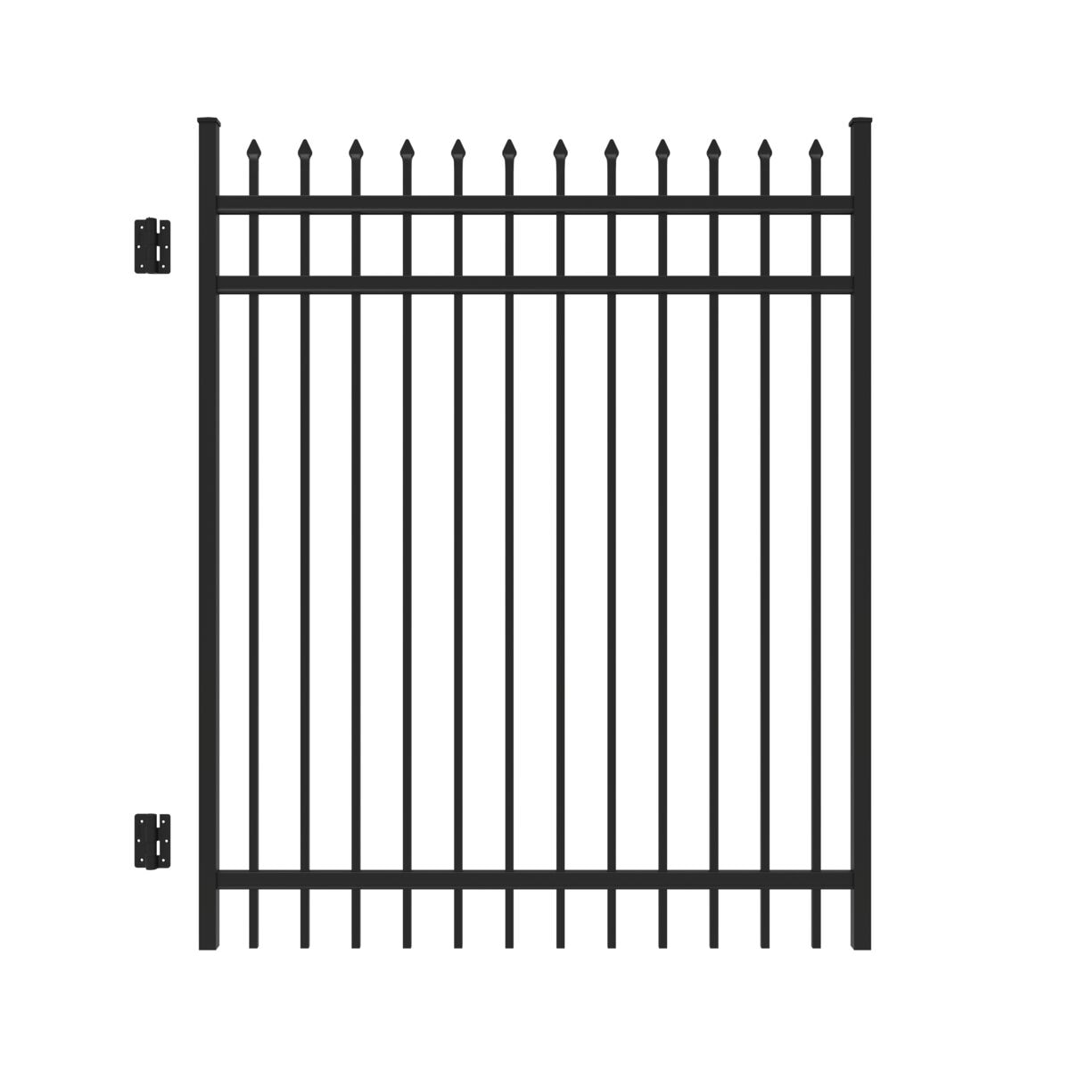 Marble Haven Series - Straight Gate - 6' x 5' - ActiveYards - Black