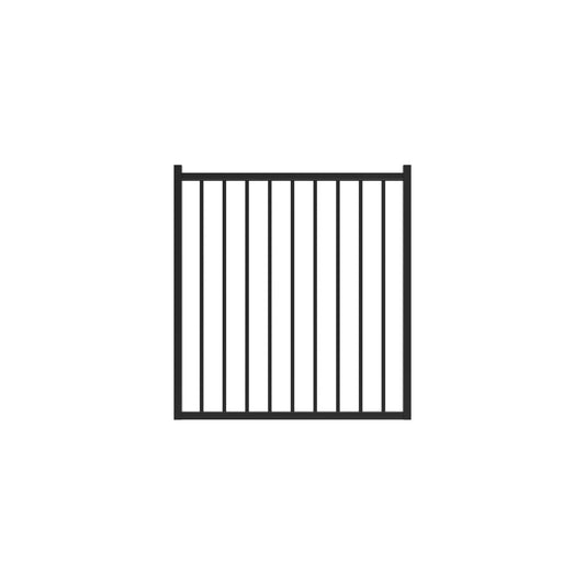 Bedrock Haven Series - Straight Gate - 4' x 4' - ActiveYards - Black