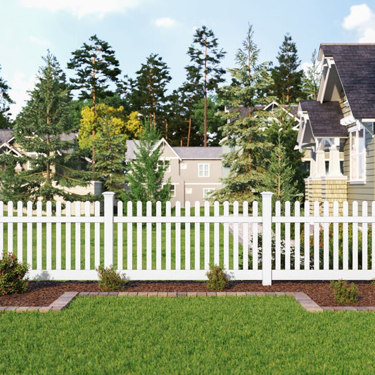 Silverbell Haven Series - Fence Panel - 4' x 8' - ActiveYards - White