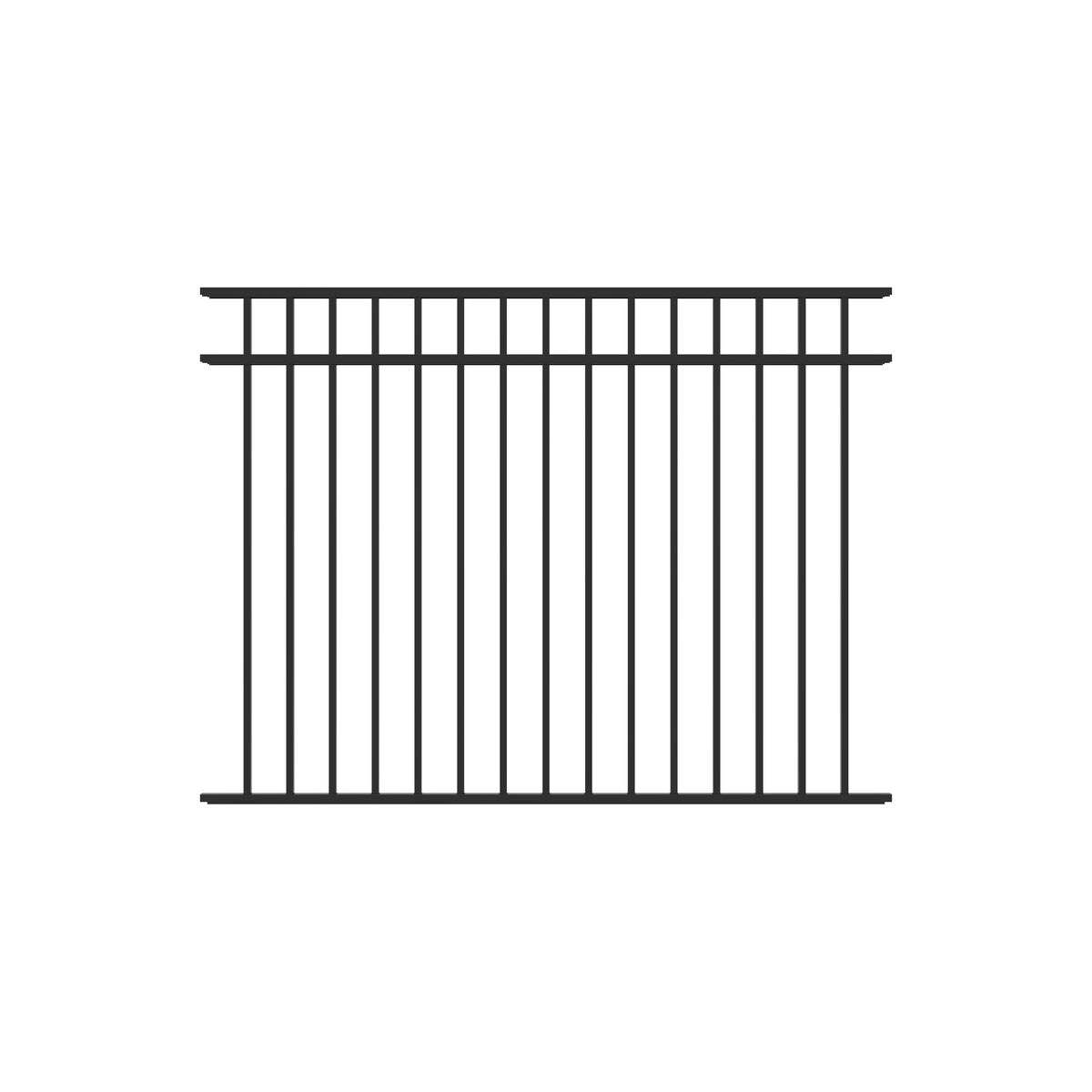 Granite DR Home Series - Fence Panel - 4½' x 6' Drop Rail - ActiveYards - Black